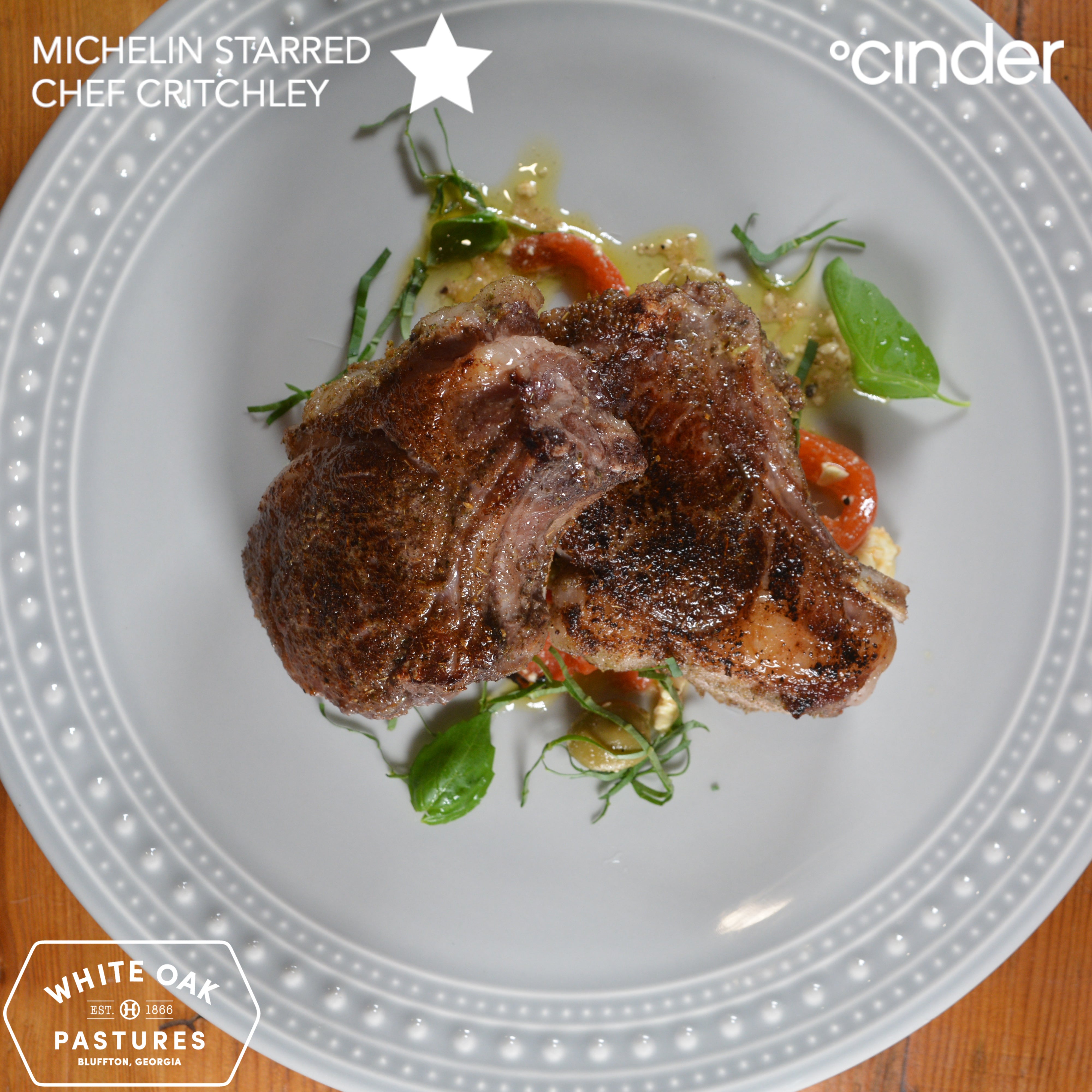 White Oak Pastures Lamb Chop by Michelin Star Chef Critchley – Cinder